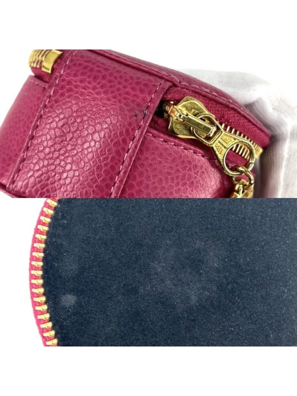 Chanel Pouch Jewelry Case Accessory Round Small Coco - Picture 8 of 9